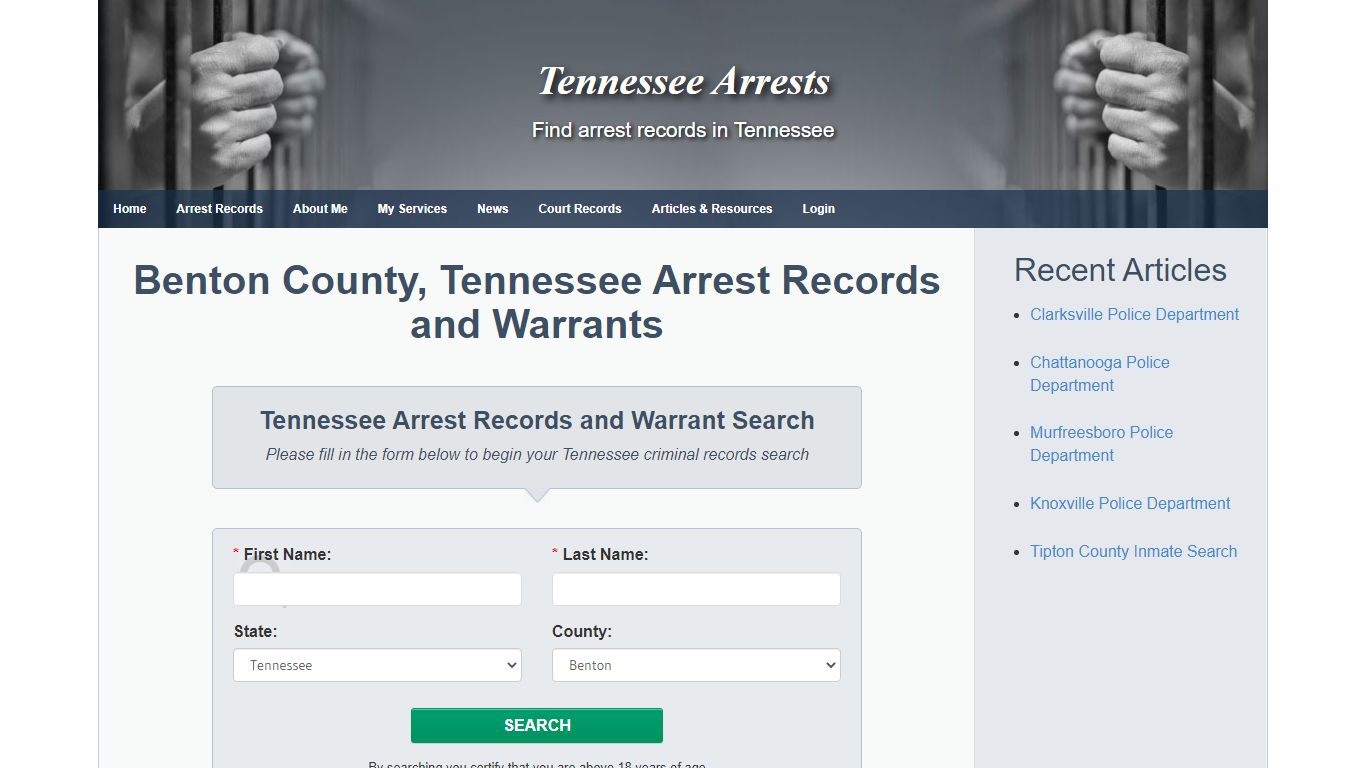 Benton County, Tennessee Arrest Records and Warrants